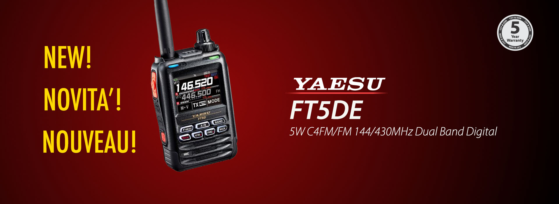 New YAESU FT5DE